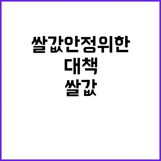 농민 요구 쌀값 안…