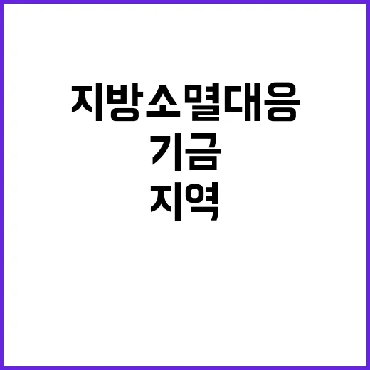 기금 내년 지방소멸…