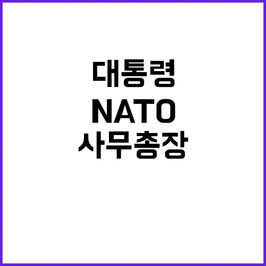 윤 대통령 NATO 사무총장 통화로 새로운 협력 가능성!