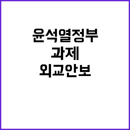 외교안보 윤석열 정…