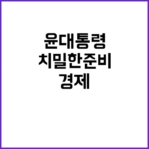 경제 변화 윤 대통령의 치밀한 준비 강조!