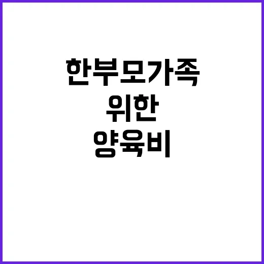 한부모가족 양육비 …