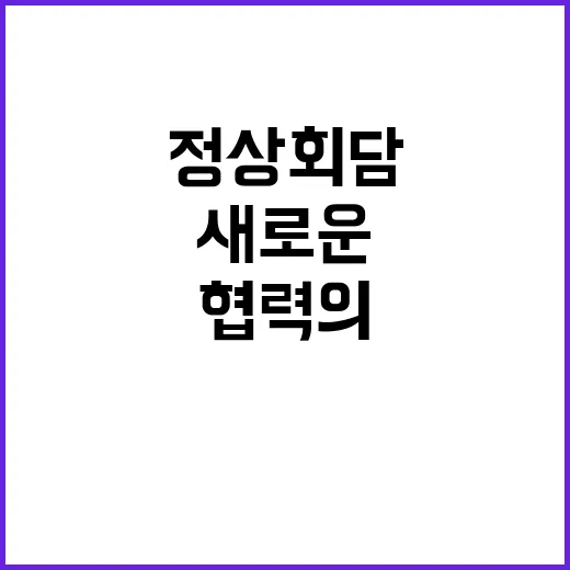 대통령 정상회담 베…