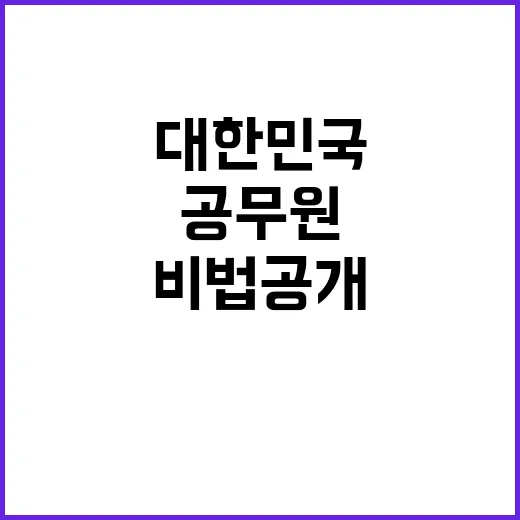 대한민국 국가공무원…