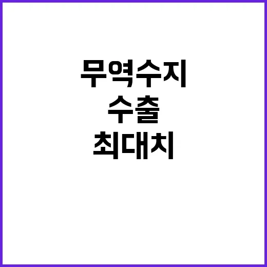 수출 기록 무역수지 최대치에 경이로움이!