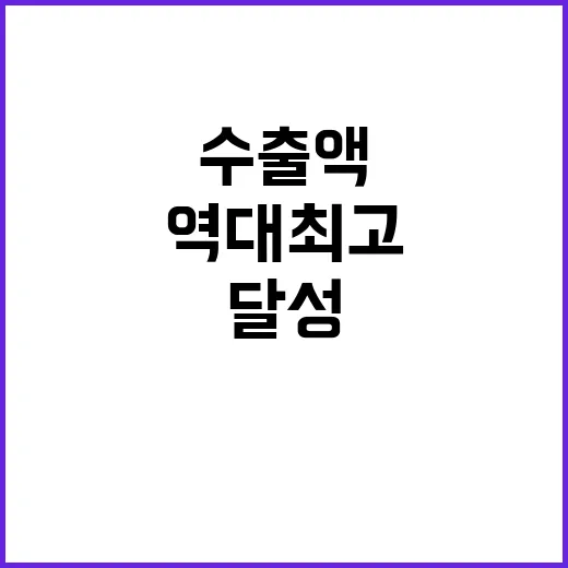 역대 최고 수출액 2년 연속 1조 원 달성!