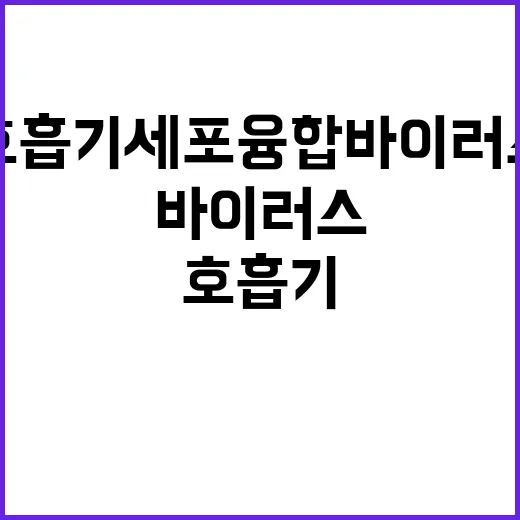 ‘호흡기세포융합바이러스’ 궁금증 Q&A로 해결하기!