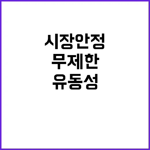 유동성 정부의 무제한 공급으로 시장 안정 기대!