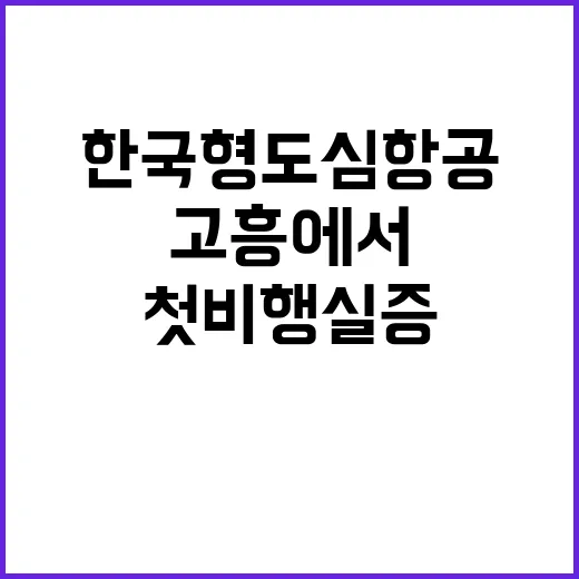 한국형 도심항공 첫 비행 실증 고흥에서 성공!