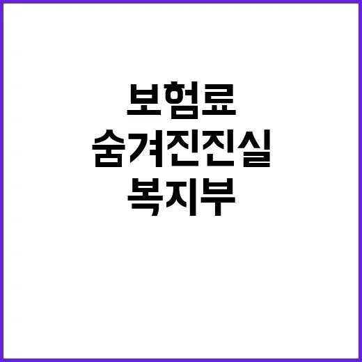 “건강보험료 상한선 복지부의 숨겨진 진실 공개!”