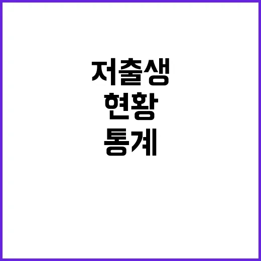 저출생 통계 현황 한눈에 확인하는 방법 공개!