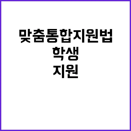 학생 맞춤 통합 지…