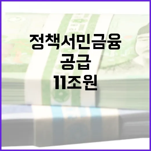 정책서민금융 11조…