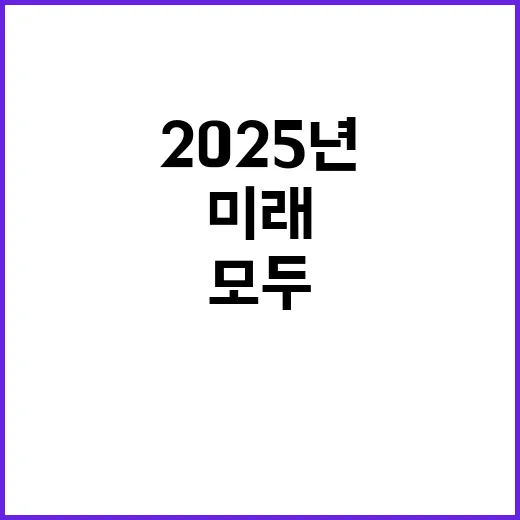 2025년 안전 모두가 원하는 미래의 모습!