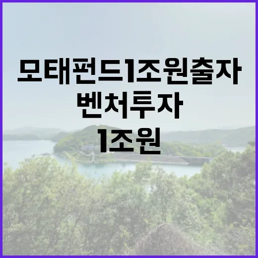 모태펀드 1조원 출자 벤처투자 새로운 전환!