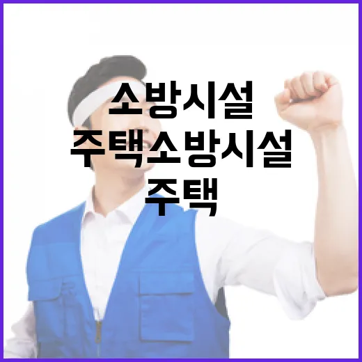 주택소방시설 선택 시장과 군수가 결정한다!