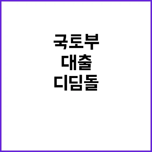 디딤돌 대출, 국토부의 숨겨진 진실 공개!