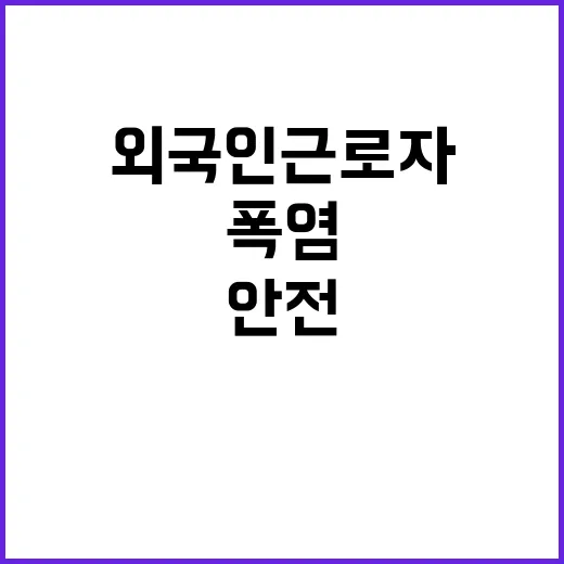 폭염 대응, 외국인…