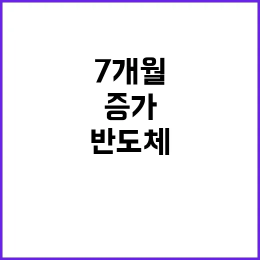 반도체 생산, 7개월 만에 최대폭 증가 소식!