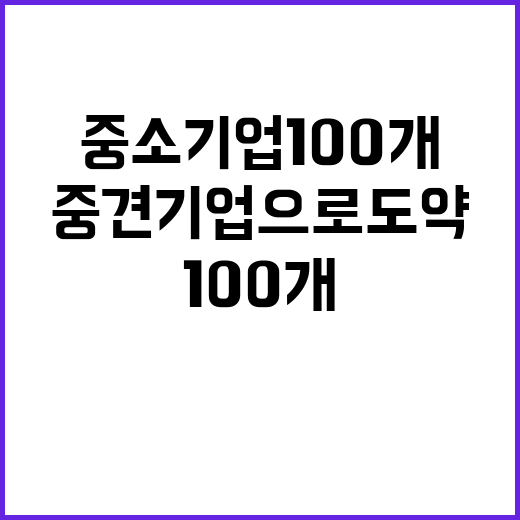 중소기업 100개,…