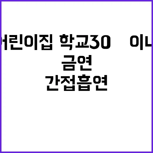 금연 어린이집·학교…