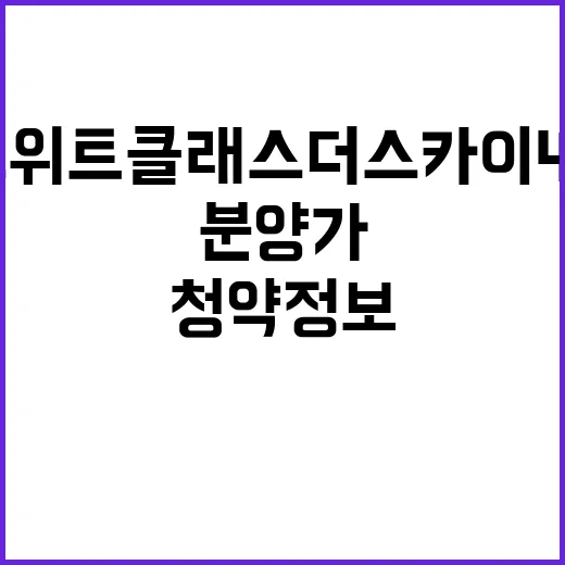 스위트 클래스 더 스카이 45 청약 정보 분양가 공개!