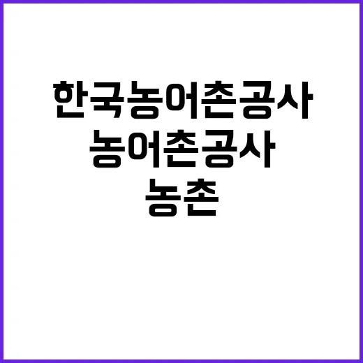 한국농어촌공사 비정…