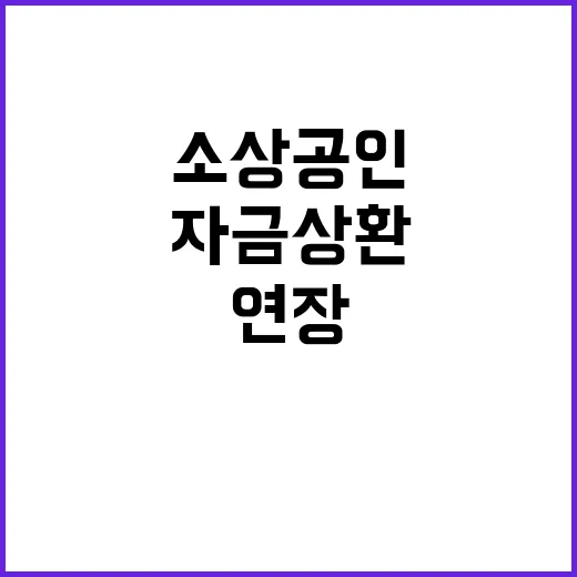 소상공인 자금 상환연장 소식에 귀 기울이세요!