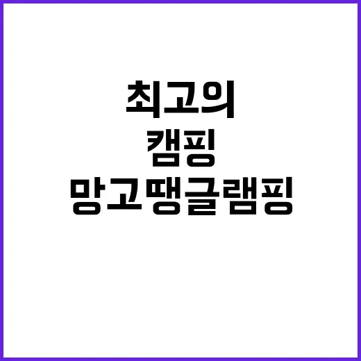 망고땡 글램핑 최고…