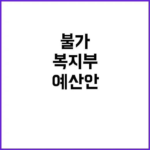 복지부 내년도 예산…