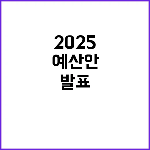 ‘2025 예산안’…