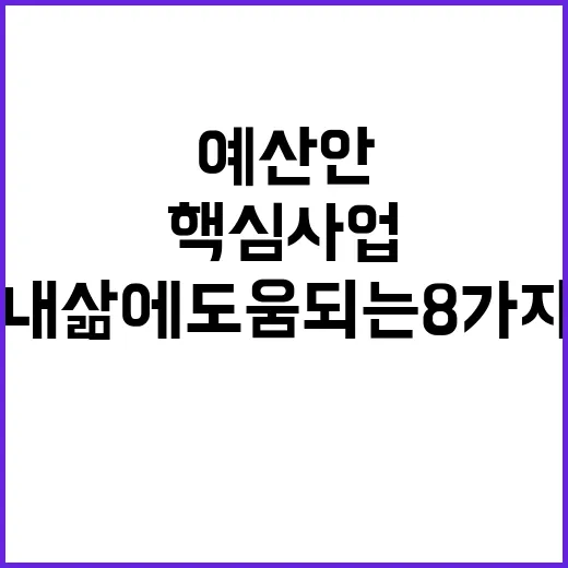 예산안 내 삶에 도…