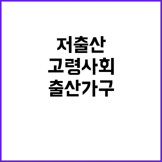 저출산 고령사회 해…