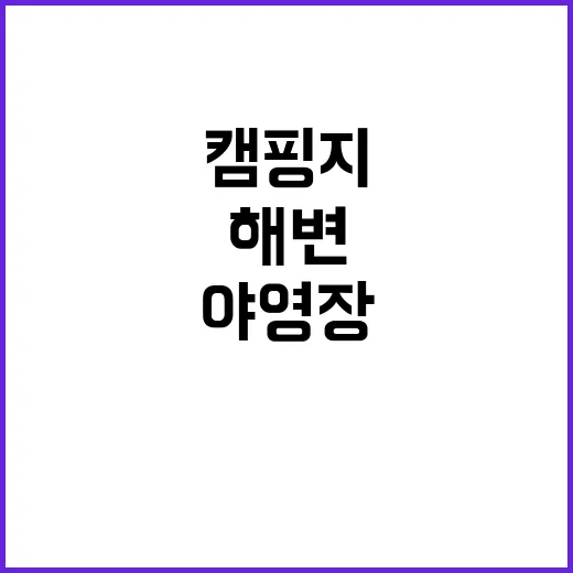 자작도 해변 야영장…