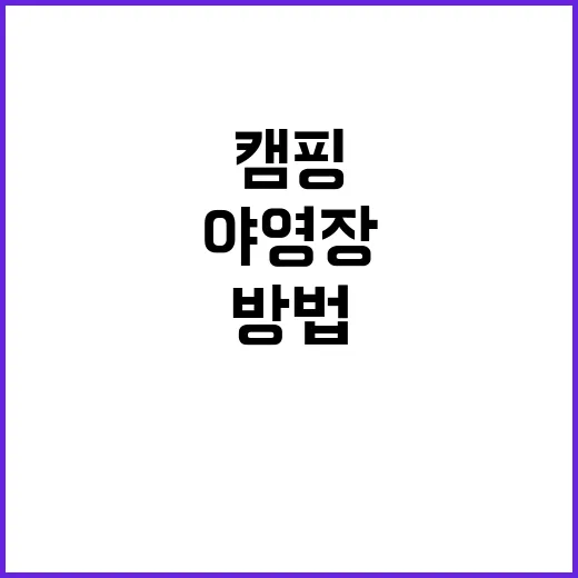 물치해변 야영장 숨…