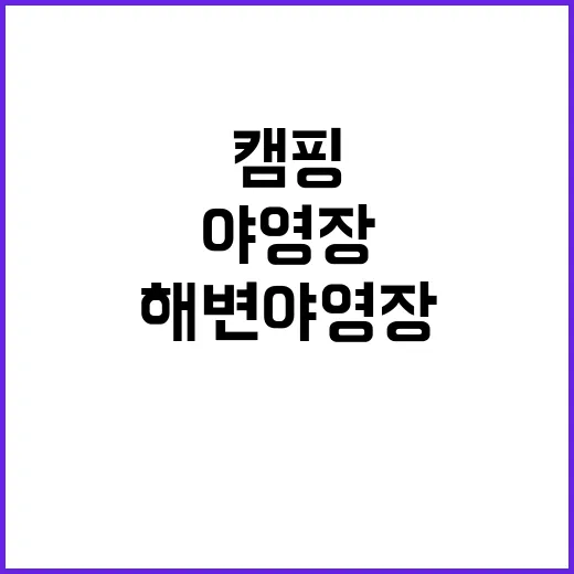 천진해변야영장 여름…