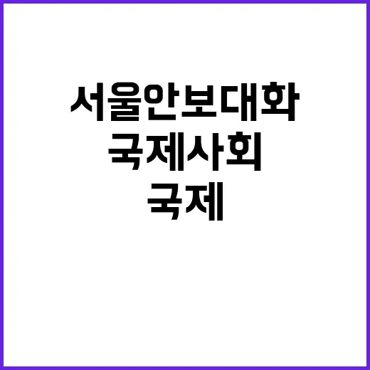 서울안보대화 국제사…