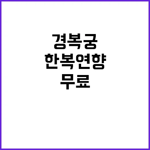 경복궁 무료 한복 연향 참여 방법 공개!