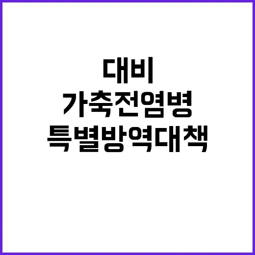 총리의 특별방역대책…