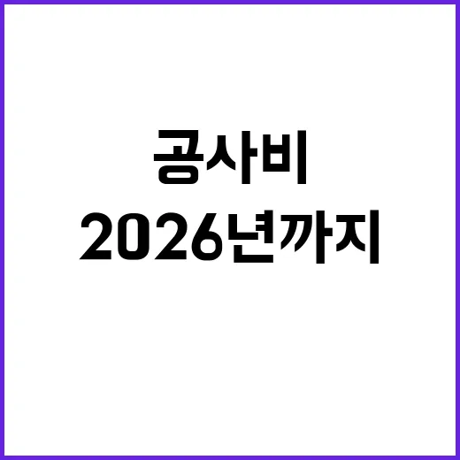 건설공사비 급상승 2026년까지 2%로 관리!