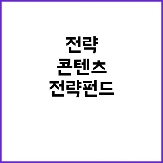 ‘케이콘텐츠’ 6000억 원 전략펀드 출범 기대감UP!