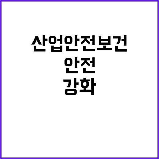 고용부 산업안전보건 감독 강화로 안전 위협 제거!