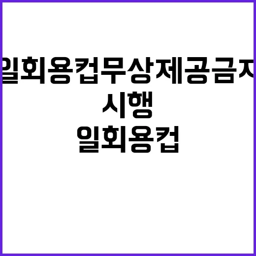 일회용컵 무상제공 금지 바로 시행하지 않는다!