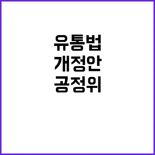 공정위 발표 대규모 유통법 개정안은 없다!