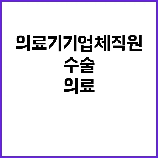 의료기기 업체 직원의 수술 불법 행위 신고 요구!