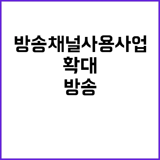 방송채널사용사업 진…