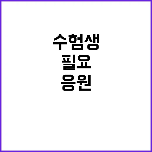 수험생 응원 성공과…