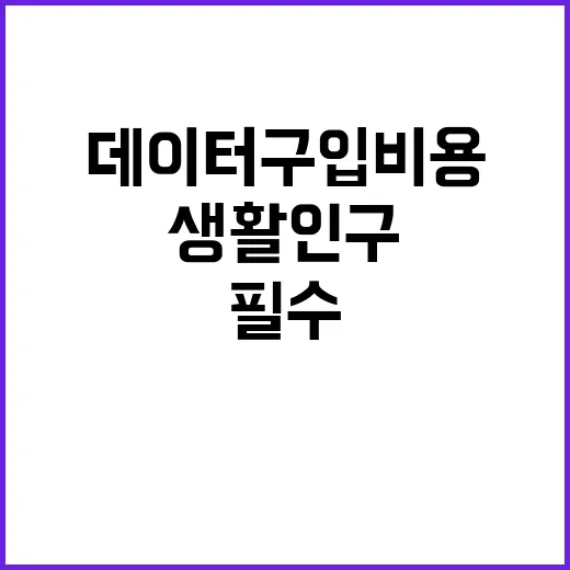 “행안부 생활인구 데이터 구입 비용 필수 예산!”