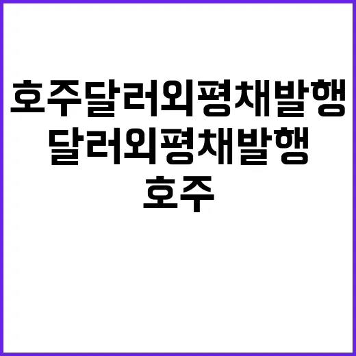 호주 달러 외평채 …