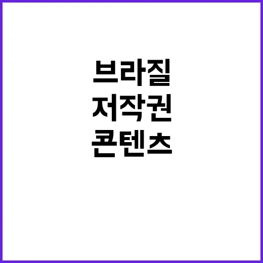 브라질 중남미 콘텐츠 시장 저작권 협약 체결!